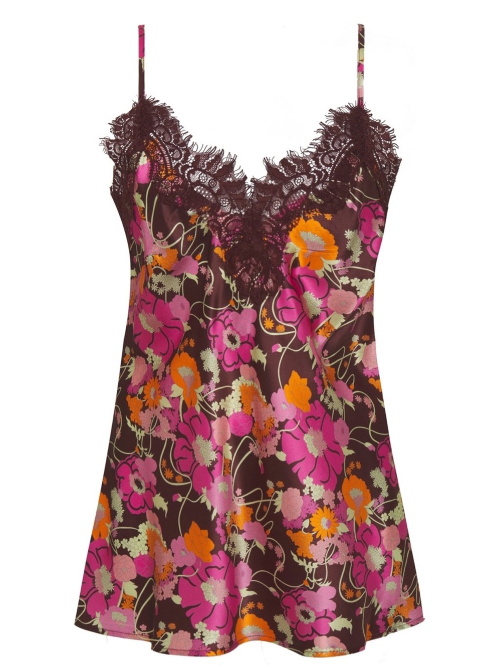 Gold Hawk Luxury Silk Cami In Miami Floral w/Top Lace Detail, 
$89 $220